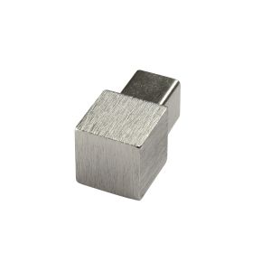 E-FQTS - Hoekstuk Quadro Aluminium Titanium Hoogglans Geanodiseerd Geborsteld 