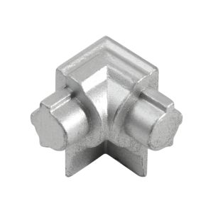I-FTAS - Hoekstuk Inwendig voor Trappenprofiel Aluminium Zilver met Florentiner-Design