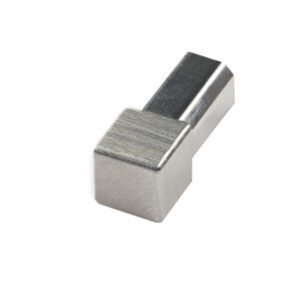 Hoekstuk Quadro RVS V2A Geborsteld