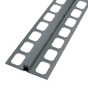 Dilatatieprofiel van hard-zacht-Pvc Donkergrijs Zichtbare Breedte 8 mm