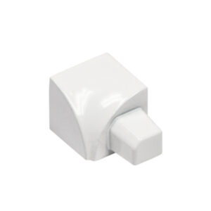 Hoekstuk Inwendig Kwartrond Aluminium Gepoedercoat Gebroken Wit