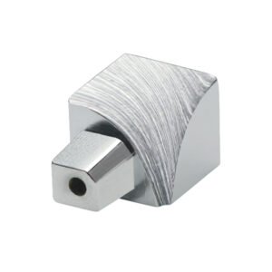 Hoekstuk Inwendig Kwartrond Aluminium Zilver Hoogglans Geanodiseerd Geborsteld