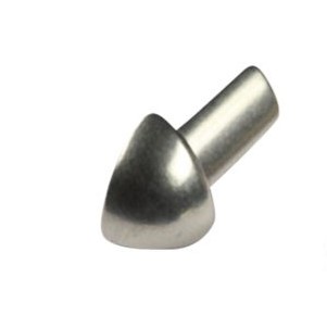 Hoekstuk Inwendig Kwartrond Imitatie RVS V2A Glanzend